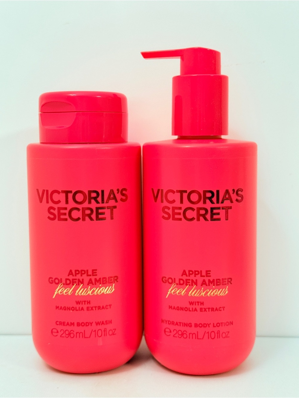 Victoria’s Secret Apple Golden Amber Body Wash + Lotion Set 10 oz NEW